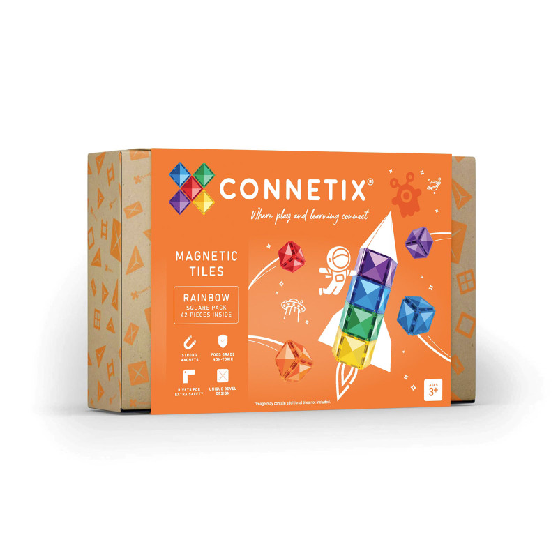 Magnetická stavebnice CONNETIX® Rainbow Square Pack 42 ks
