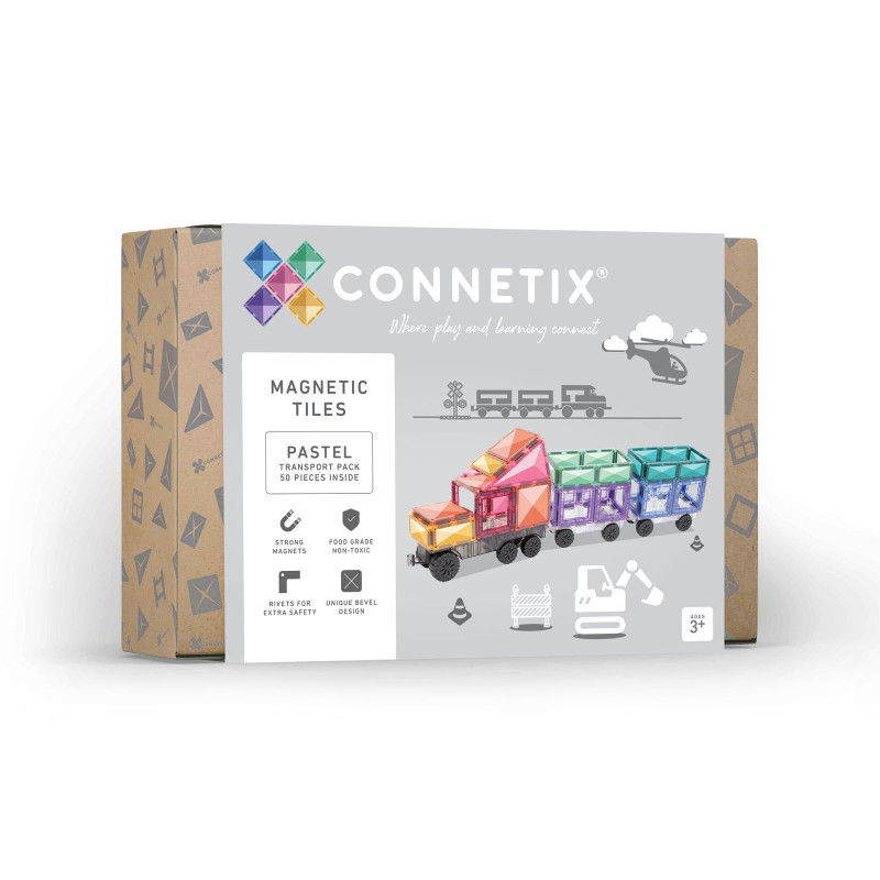 Magnetická stavebnice CONNETIX® Pastel Transport Pack 50 ks Magnetická stavebnice CONNETIX® Pastel Transport Pack 50 ks