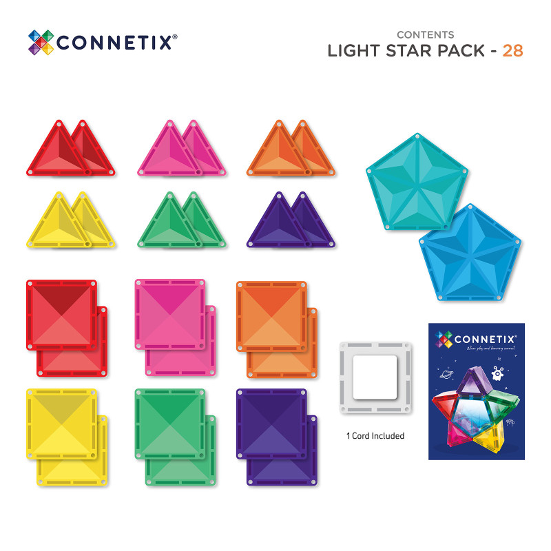 Magnetická stavebnice CONNETIX® Light Star Pack 28 ks Magnetická stavebnice CONNETIX® Light Star Pack 28 ks