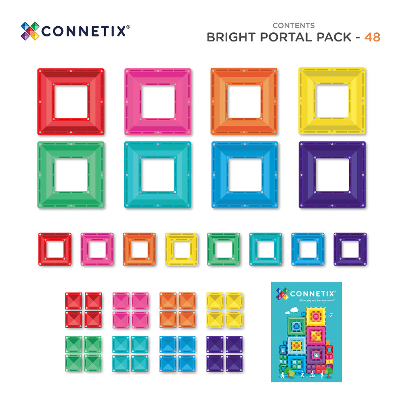 Magnetická stavebnice CONNETIX® Bright Portal Pack 48 ks Magnetická stavebnice CONNETIX® Bright Portal Pack 48 ks