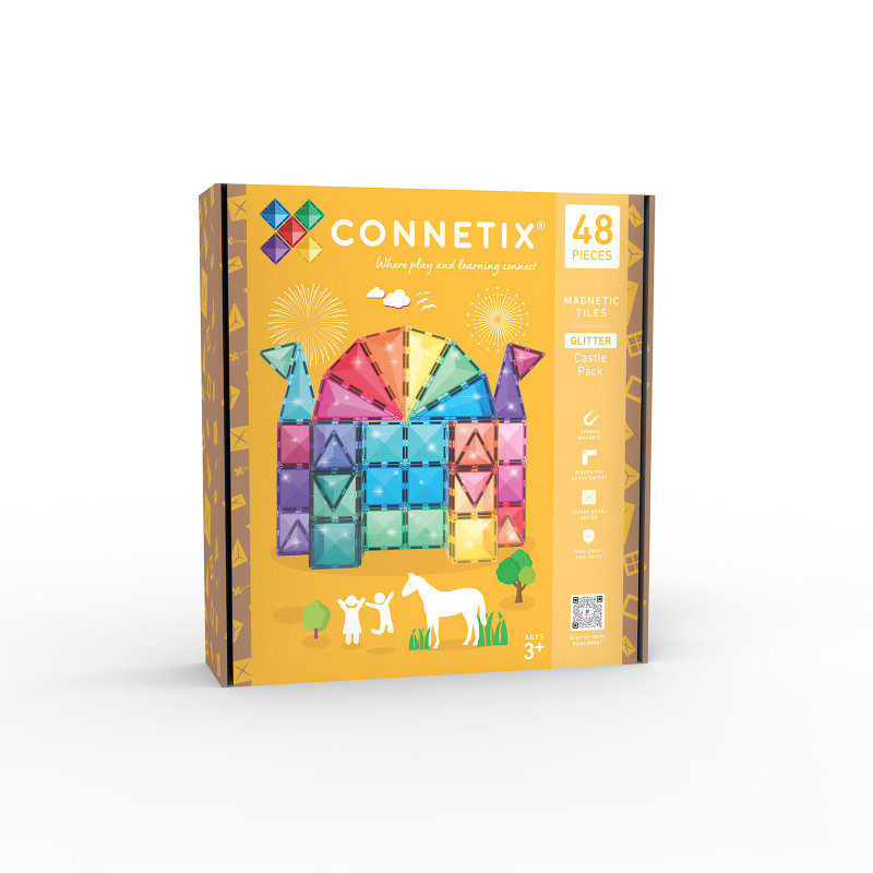 Magnetická stavebnice CONNETIX® Glitter Castle Pack 48 ks Magnetická stavebnice CONNETIX® Glitter Castle Pack 48 ks