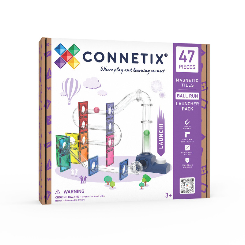 Magnetická stavebnice CONNETIX® Ball Run Launcher Pack 47 ks