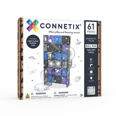 Magnetická stavebnice CONNETIX® Ball Run Galaxy Pack 61 ks