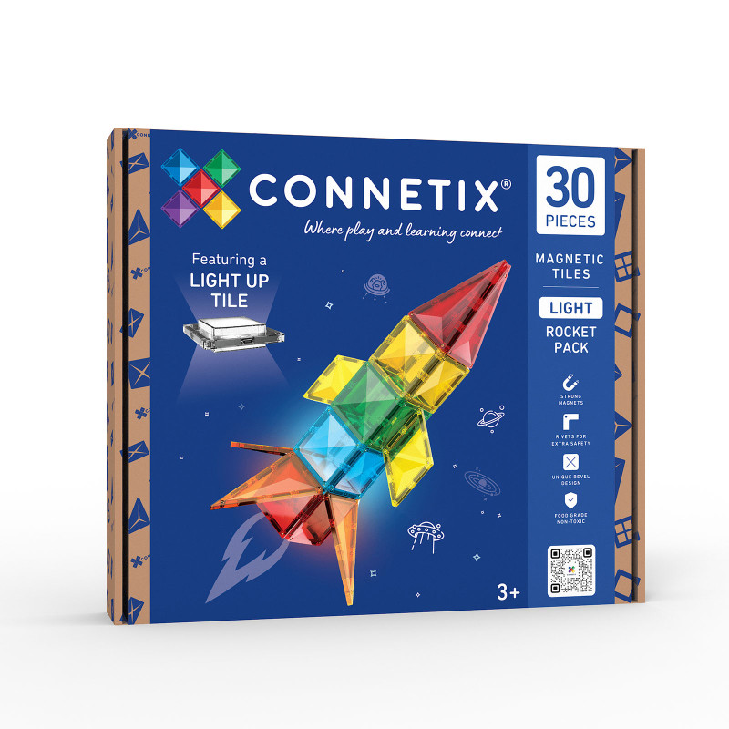 Magnetická stavebnice CONNETIX® Light Rocket Pack 30 ks