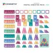 Magnetická stavebnice CONNETIX® Pastel Creative Pack 104 ks