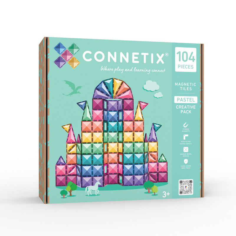 Magnetická stavebnice CONNETIX® Pastel Creative Pack 104 ks