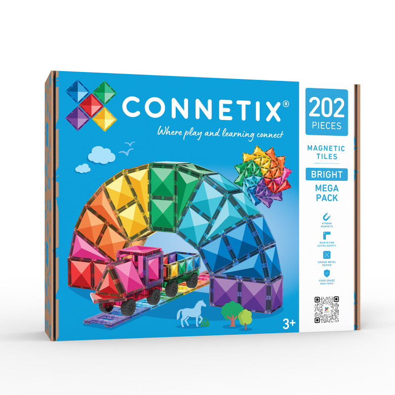 Magnetická stavebnice CONNETIX® Bright Mega Pack 202 ks