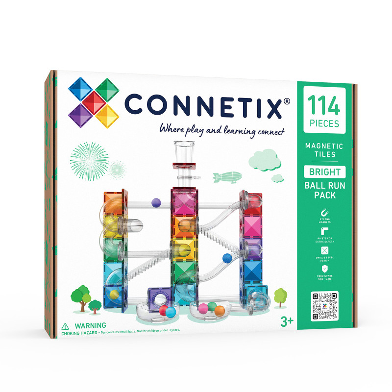 Magnetická stavebnice CONNETIX® Ball Run Bright Pack 114 ks