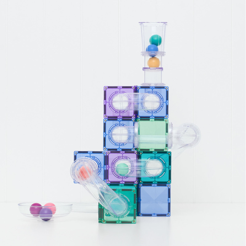 Magnetická stavebnice CONNETIX® Ball Run Pastel Pack 114 ks