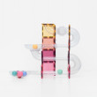 Magnetická stavebnice CONNETIX® Ball Run Pastel Pack 114 ks