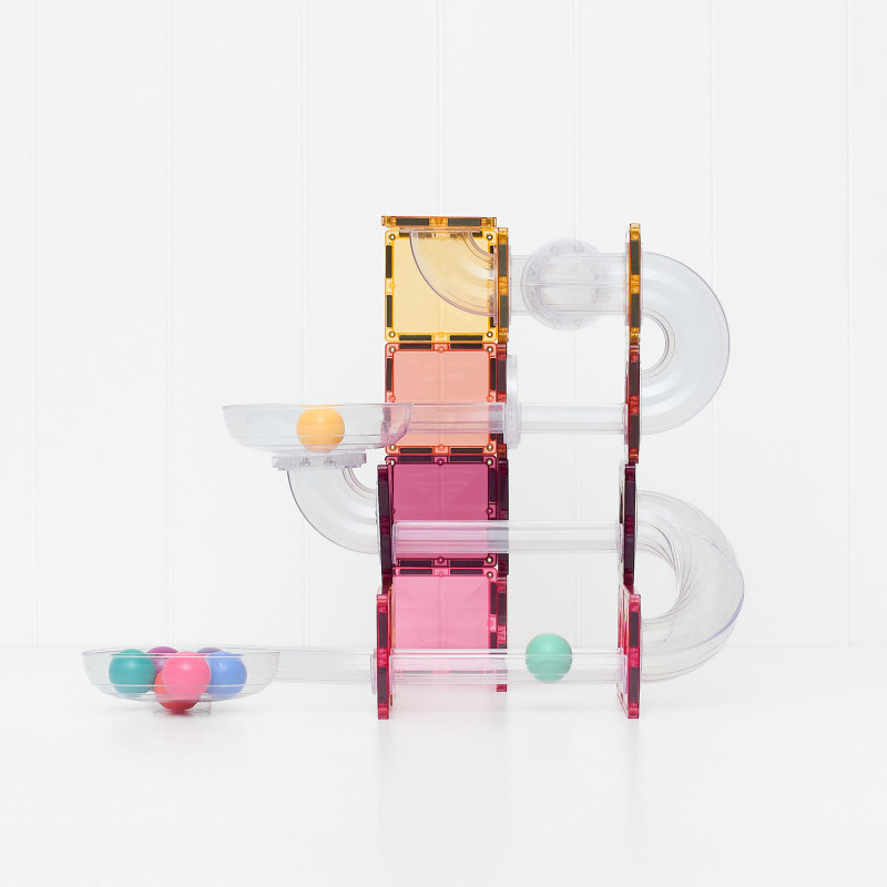 Magnetická stavebnice CONNETIX® Ball Run Pastel Pack 114 ks