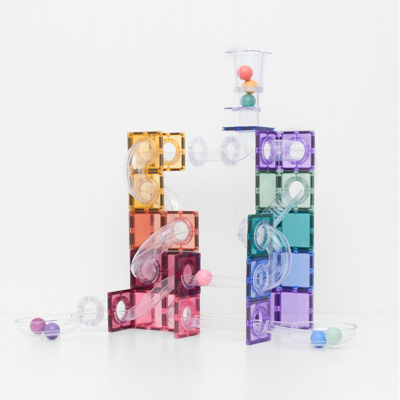 Magnetická stavebnice CONNETIX® Ball Run Pastel Pack 114 ks