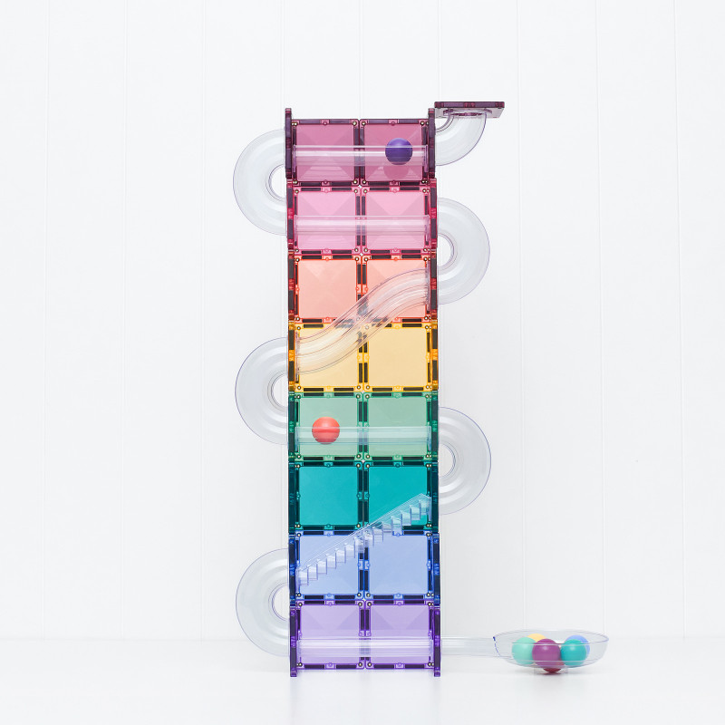 Magnetická stavebnice CONNETIX® Ball Run Pastel Pack 114 ks