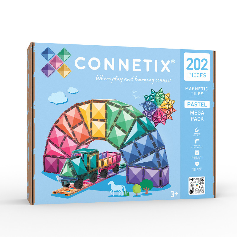 Magnetická stavebnice CONNETIX® Pastel Mega Pack 202 ks