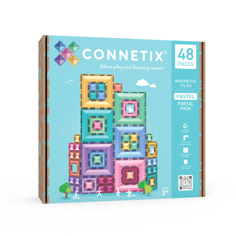 Magnetická stavebnice CONNETIX® Pastel Portal Pack 48 ks