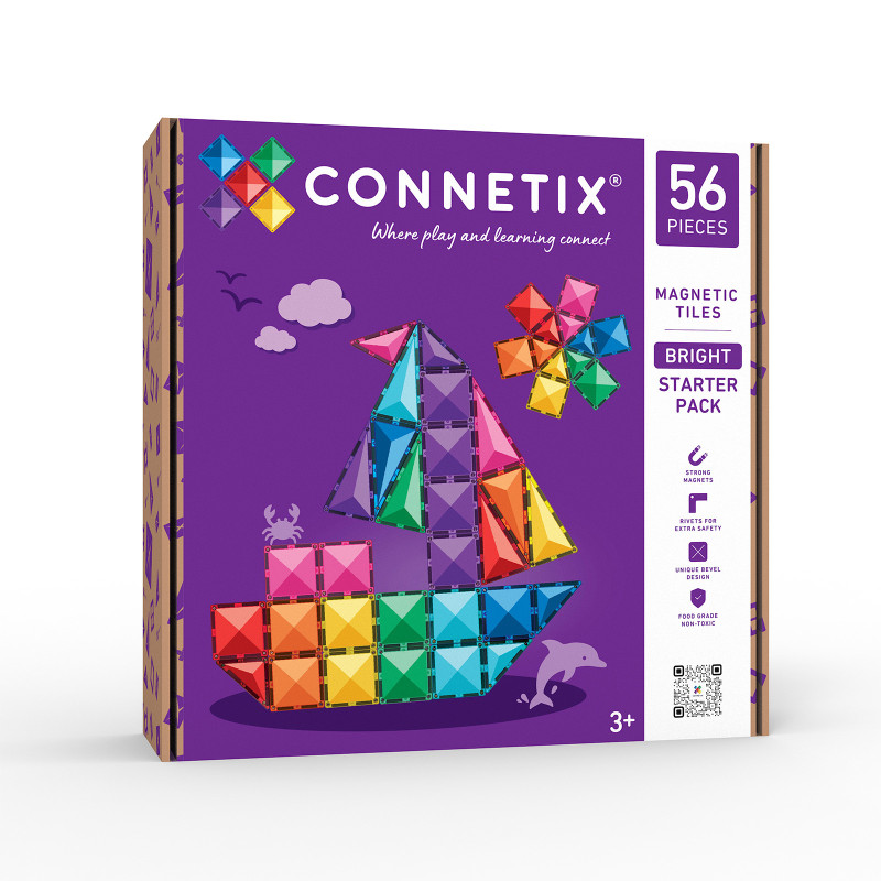 Magnetická stavebnice CONNETIX® Bright Starter Pack 56 ks