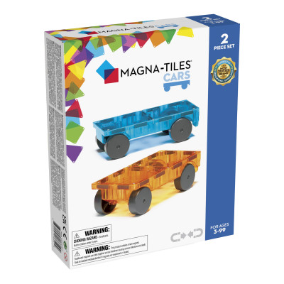 Magnetická stavebnice MAGNA-TILES® Autíčka 2 ks modrá/oranžová