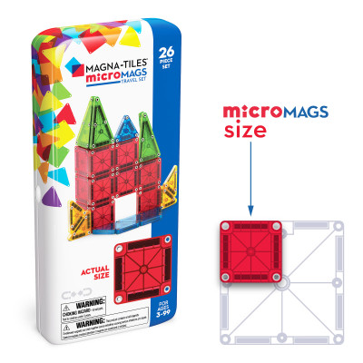 Magnetická stavebnice MAGNA-TILES® microMAGS Travel Set 26 ks