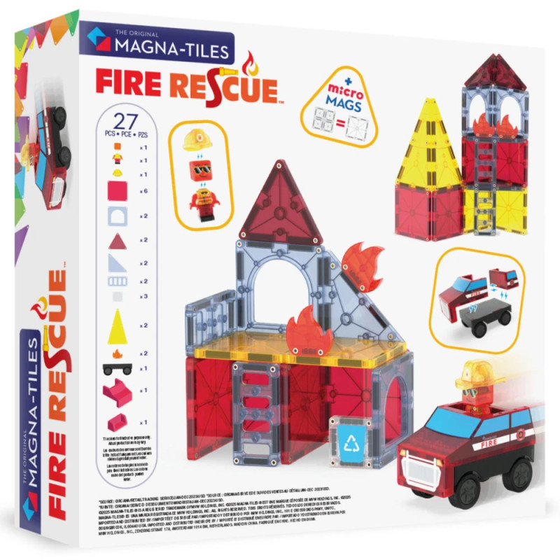 Magnetická stavebnice MAGNA-TILES® Fire Rescue 27 ks