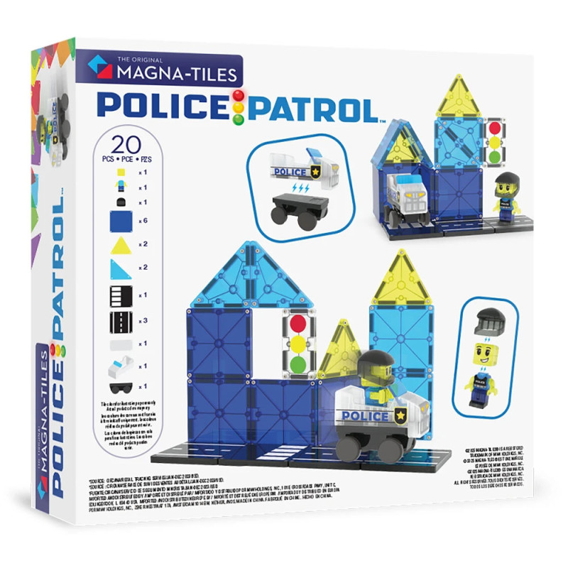 Magnetická stavebnice MAGNA-TILES® Police Patrol 20 ks