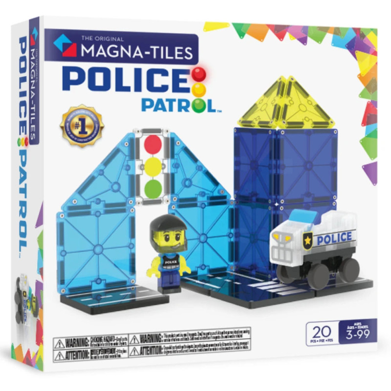 Magnetická stavebnice MAGNA-TILES® Police Patrol 20 ks