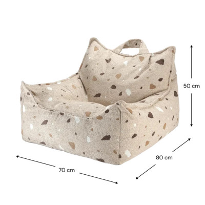 Dětské křeslo sedací pytel Wigiwama® - Terrazzo Marble Beanbag Chair