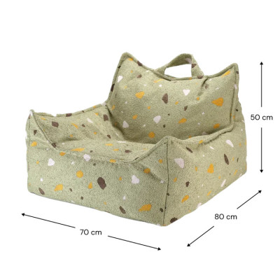 Dětské křeslo sedací pytel Wigiwama® - Terrazzo Moss Beanbag Chair