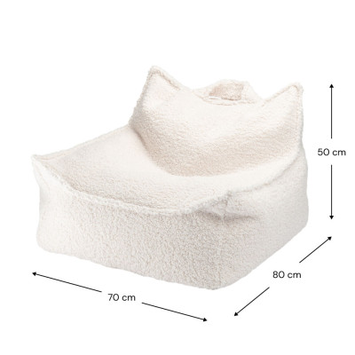 Dětské křeslo sedací pytel Wigiwama® - Cream White Beanbag Chair