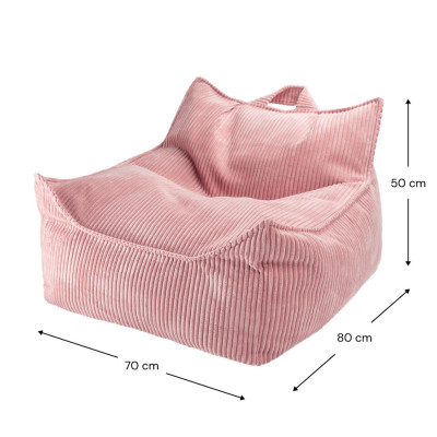 Dětské křeslo sedací pytel Wigiwama® - Pink Mousse Beanbag Chair