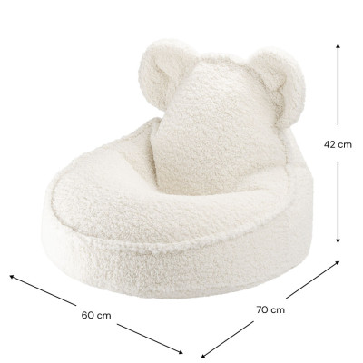 Dětské křeslo sedací pytel Wigiwama® - Cream White Bear Beanbag