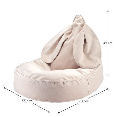 Dětské křeslo sedací pytel Wigiwama® - Dusty Beige Bunny Beanbag