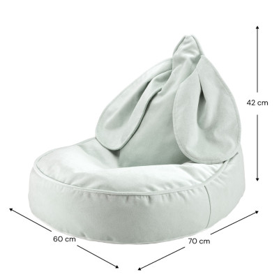 Dětské křeslo sedací pytel Wigiwama® - Misty Green Bunny Beanbag