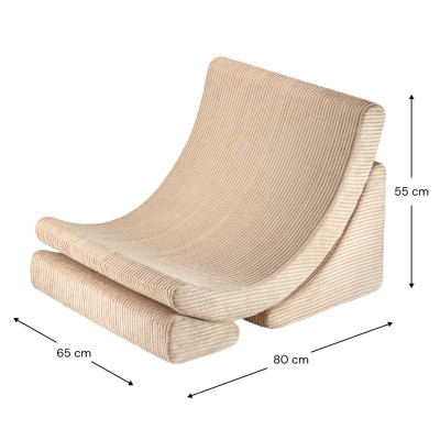 Rozkládací dětské křeslo Wigiwama® - Brown Sugar Moon