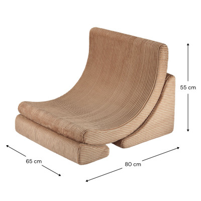 Rozkládací dětské křeslo Wigiwama® - Cream White Moon