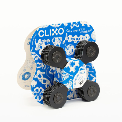 Magnetická stavebnice Clixo Designer Black & Grey 9 ks