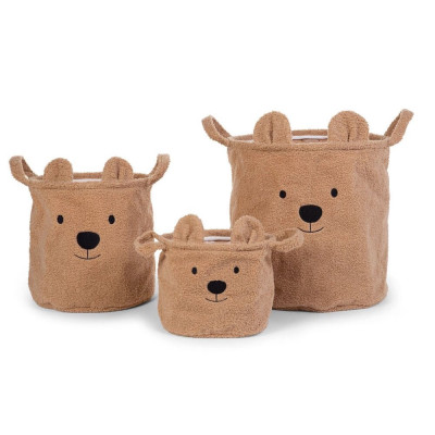 Childhome koše na hračky Teddy beige 3 ks Childhome koše na hračky Teddy beige 3 ks