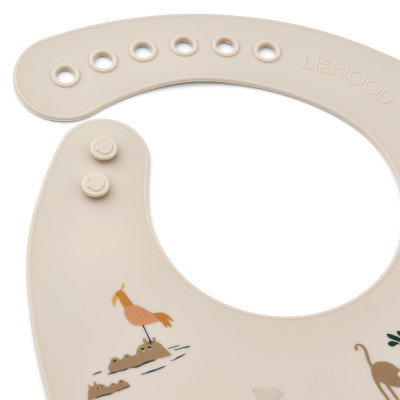 LIEWOOD Silikonové bryndáčky Tilda All Together Sandy 2 kusy