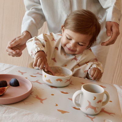 LIEWOOD Silikonová jídelní sada Vivi Dream Ecru