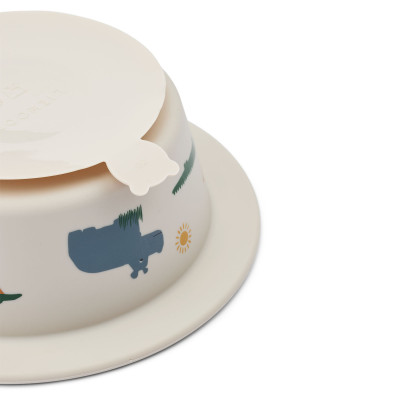 LIEWOOD silikonové misky s přísavkou Peony Safari Sandy Mix – 2 kusy