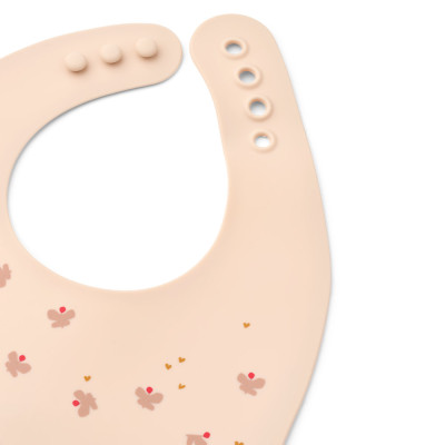 LIEWOOD Silikonové bryndáčky Ember Mini Butterfly / Apple blossom 2 kusy