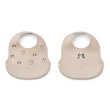 LIEWOOD Silikonové bryndáčky Ember Panda / Sandy 2 kusy