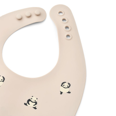 LIEWOOD Silikonové bryndáčky Ember Panda / Sandy 2 kusy