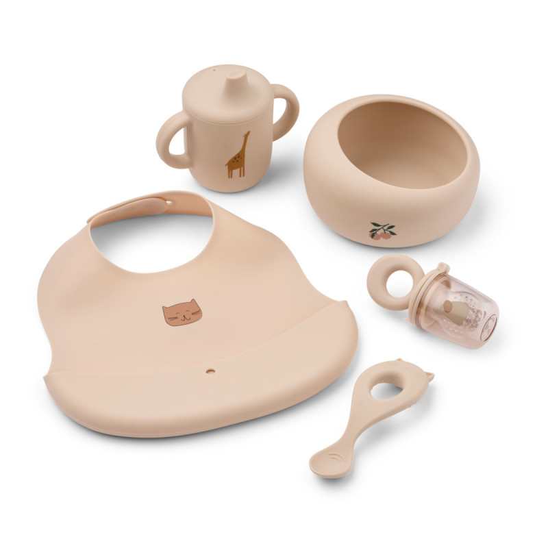 LIEWOOD jídelní set pro miminka Mileah Apple Blossom