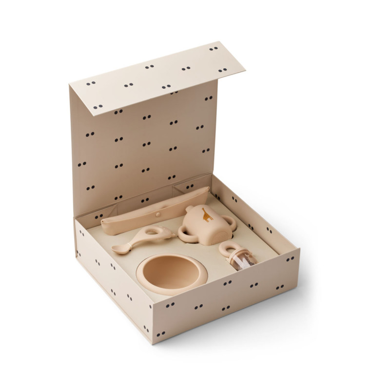 LIEWOOD jídelní set pro miminka Mileah Apple Blossom