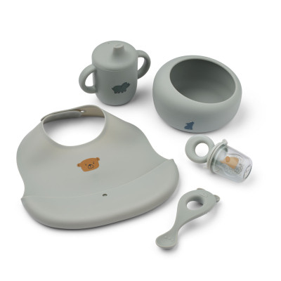 LIEWOOD jídelní set pro miminka Mileah Dove blue