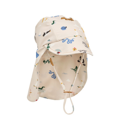 LIEWOOD Dětský UV klobouk na plavání Cecilia Around the world / Sandy