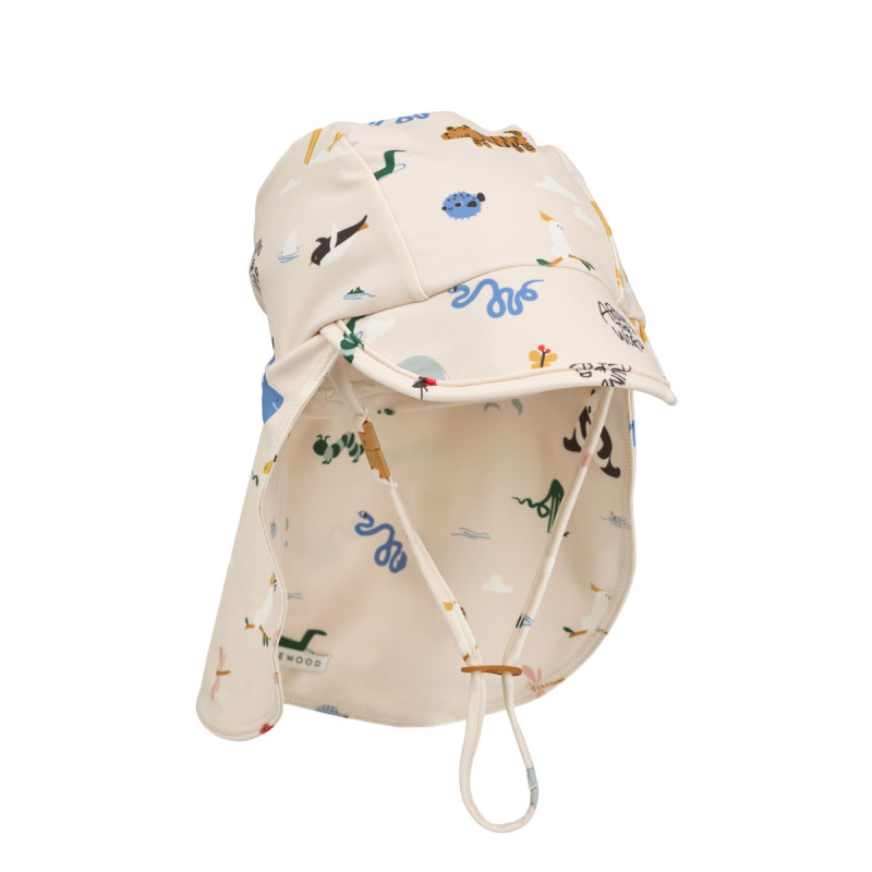 LIEWOOD Dětský UV klobouk na plavání Cecilia Around the world / Sandy