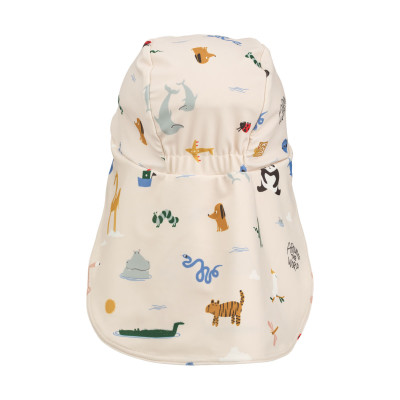 LIEWOOD Dětský UV klobouk na plavání Cecilia Around the world / Sandy