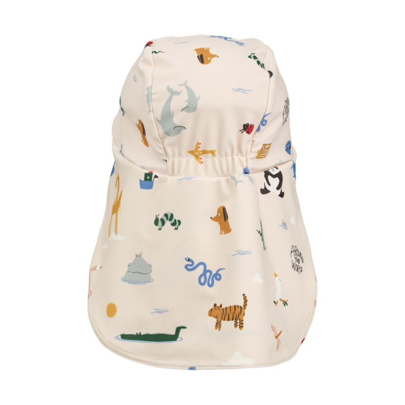 LIEWOOD Dětský UV klobouk na plavání Cecilia Around the world / Sandy