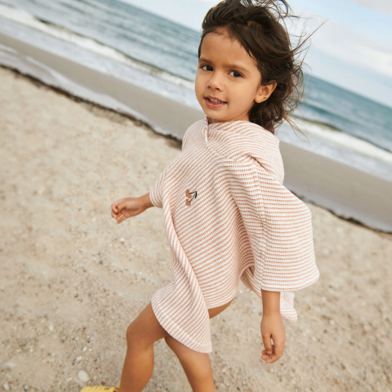 LIEWOOD pončo Paco Embroidery Tuscany rose / Creme de la creme